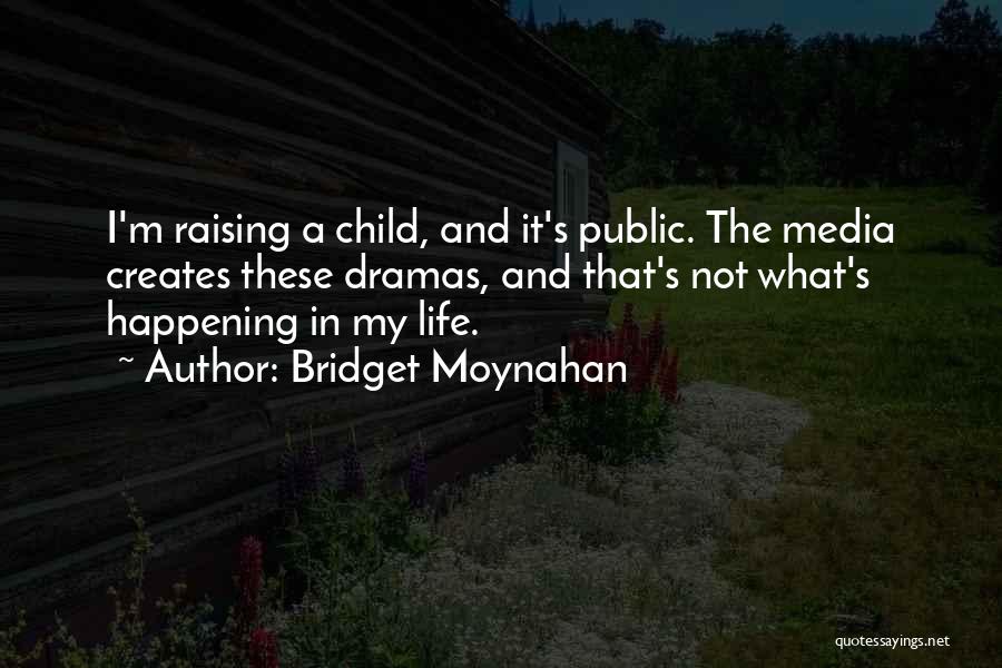 Bridget Moynahan Quotes: I'm Raising A Child, And It's Public. The Media Creates These Dramas, And That's Not What's Happening In My Life.