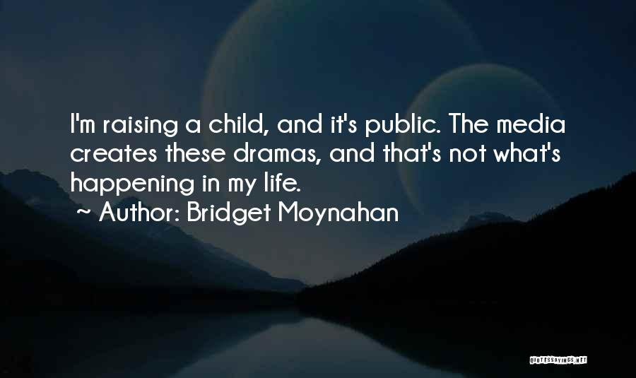 Bridget Moynahan Quotes: I'm Raising A Child, And It's Public. The Media Creates These Dramas, And That's Not What's Happening In My Life.