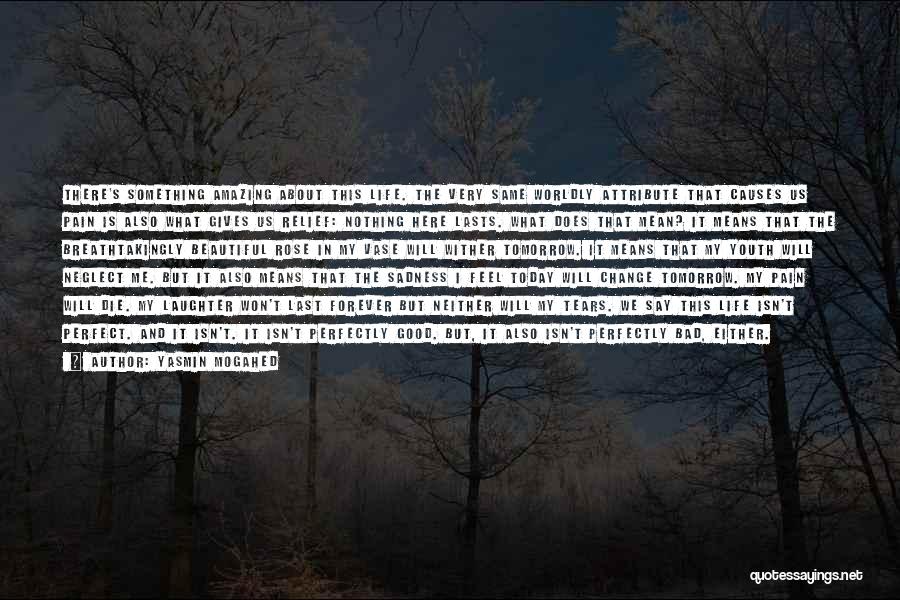 Yasmin Mogahed Quotes: There's Something Amazing About This Life. The Very Same Worldly Attribute That Causes Us Pain Is Also What Gives Us