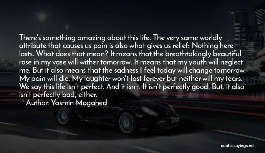 Yasmin Mogahed Quotes: There's Something Amazing About This Life. The Very Same Worldly Attribute That Causes Us Pain Is Also What Gives Us