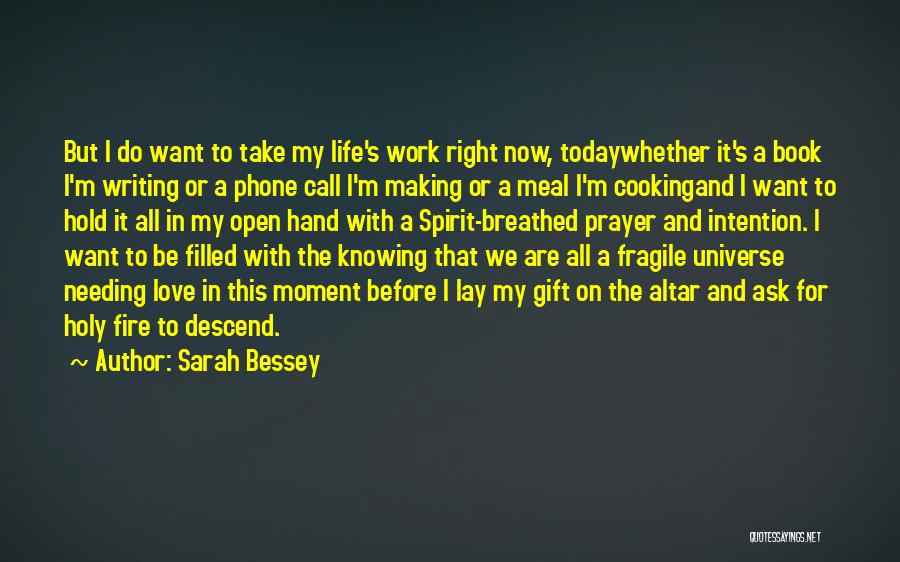 Sarah Bessey Quotes: But I Do Want To Take My Life's Work Right Now, Todaywhether It's A Book I'm Writing Or A Phone