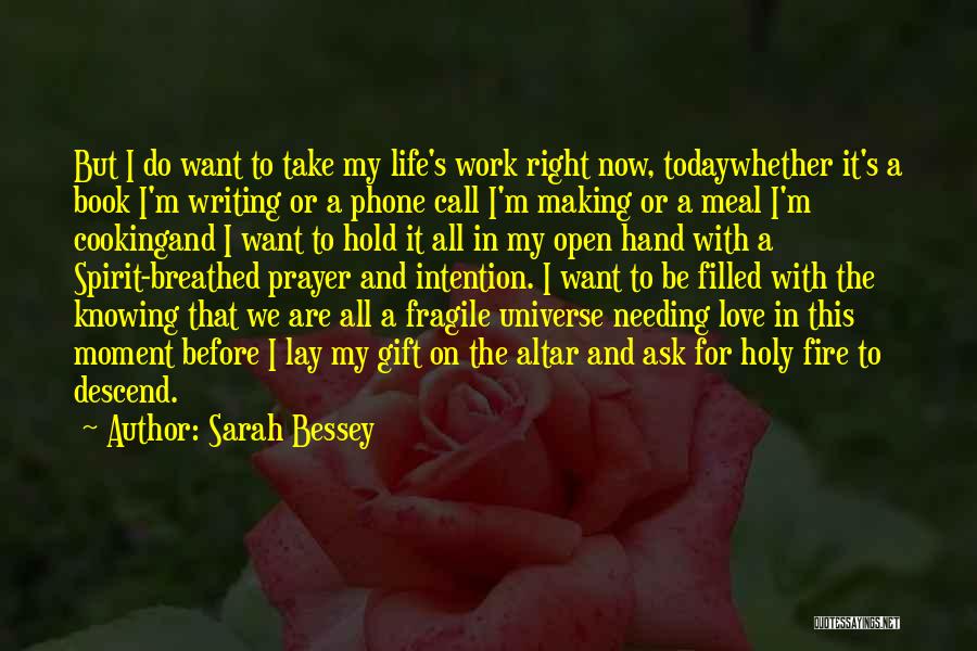 Sarah Bessey Quotes: But I Do Want To Take My Life's Work Right Now, Todaywhether It's A Book I'm Writing Or A Phone
