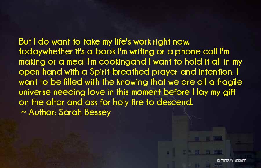 Sarah Bessey Quotes: But I Do Want To Take My Life's Work Right Now, Todaywhether It's A Book I'm Writing Or A Phone