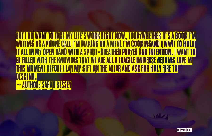 Sarah Bessey Quotes: But I Do Want To Take My Life's Work Right Now, Todaywhether It's A Book I'm Writing Or A Phone