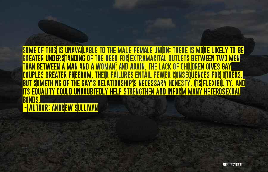 Andrew Sullivan Quotes: Some Of This Is Unavailable To The Male-female Union: There Is More Likely To Be Greater Understanding Of The Need