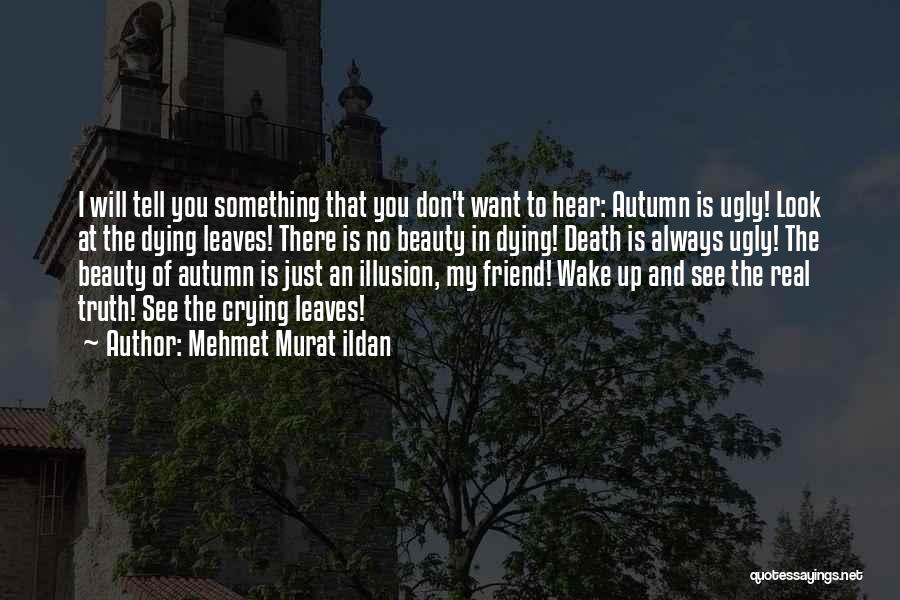 Mehmet Murat Ildan Quotes: I Will Tell You Something That You Don't Want To Hear: Autumn Is Ugly! Look At The Dying Leaves! There