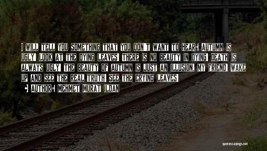 Mehmet Murat Ildan Quotes: I Will Tell You Something That You Don't Want To Hear: Autumn Is Ugly! Look At The Dying Leaves! There