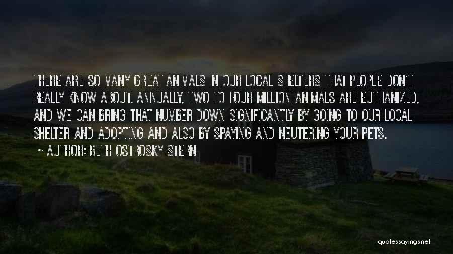 Beth Ostrosky Stern Quotes: There Are So Many Great Animals In Our Local Shelters That People Don't Really Know About. Annually, Two To Four