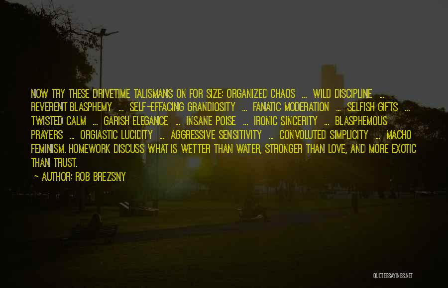 Rob Brezsny Quotes: Now Try These Drivetime Talismans On For Size: Organized Chaos ... Wild Discipline ... Reverent Blasphemy ... Self-effacing Grandiosity ...