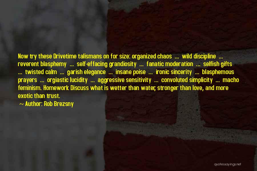 Rob Brezsny Quotes: Now Try These Drivetime Talismans On For Size: Organized Chaos ... Wild Discipline ... Reverent Blasphemy ... Self-effacing Grandiosity ...