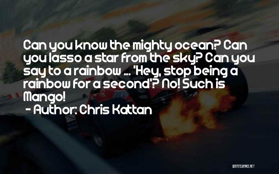 Chris Kattan Quotes: Can You Know The Mighty Ocean? Can You Lasso A Star From The Sky? Can You Say To A Rainbow