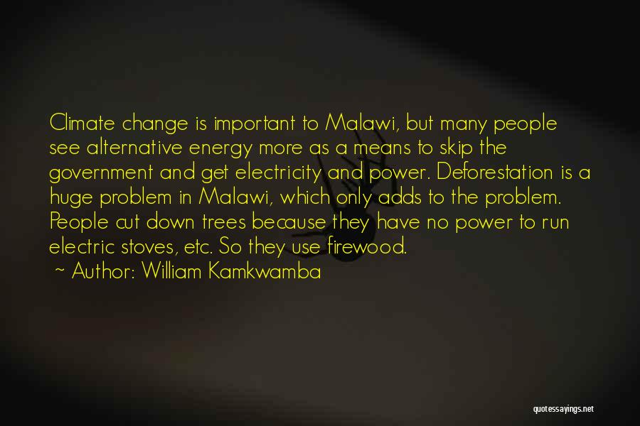 William Kamkwamba Quotes: Climate Change Is Important To Malawi, But Many People See Alternative Energy More As A Means To Skip The Government