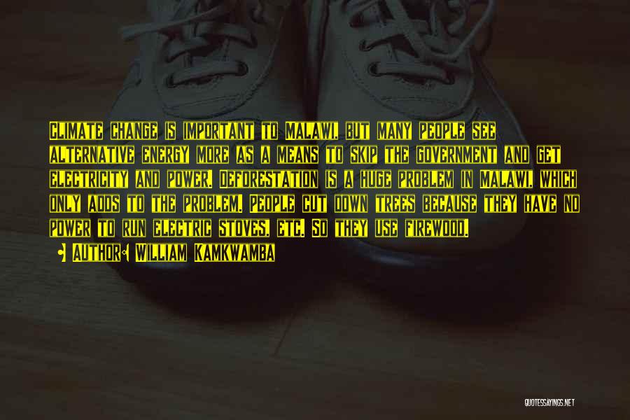 William Kamkwamba Quotes: Climate Change Is Important To Malawi, But Many People See Alternative Energy More As A Means To Skip The Government