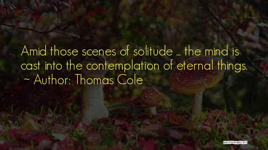Thomas Cole Quotes: Amid Those Scenes Of Solitude ... The Mind Is Cast Into The Contemplation Of Eternal Things.