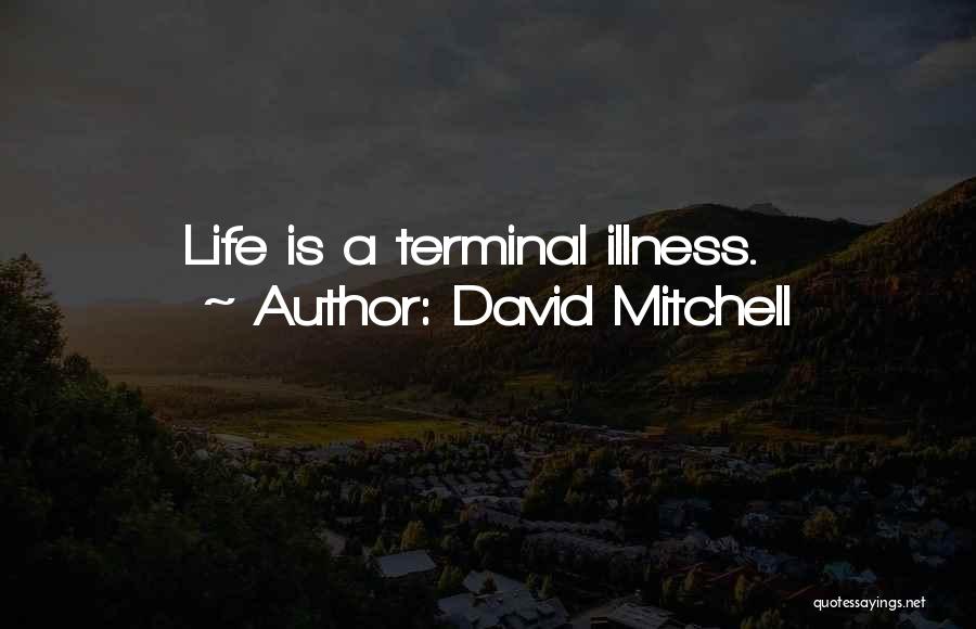 David Mitchell Quotes: Life Is A Terminal Illness.