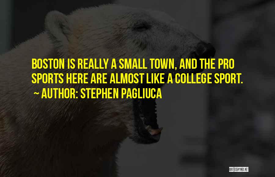 Stephen Pagliuca Quotes: Boston Is Really A Small Town, And The Pro Sports Here Are Almost Like A College Sport.