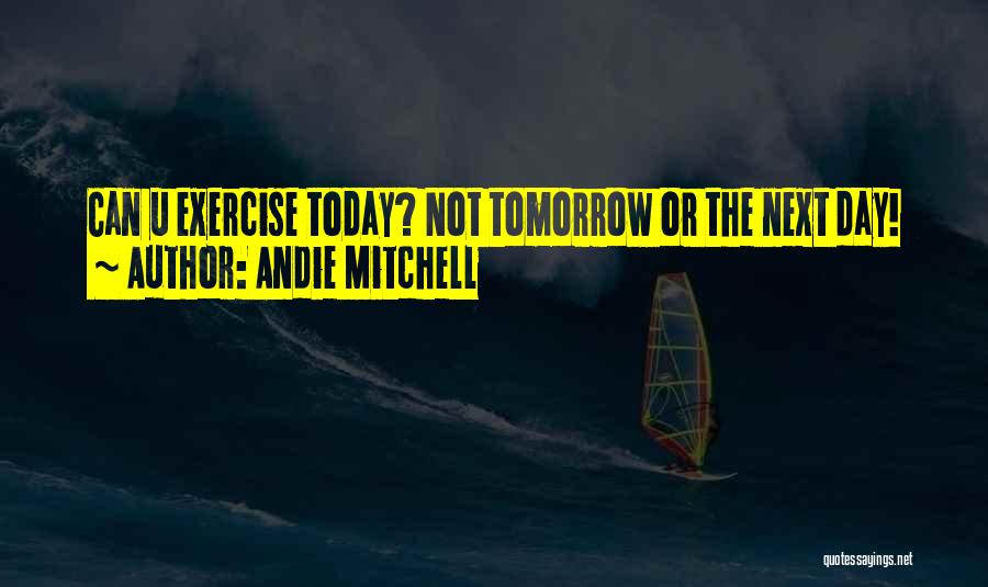 Andie Mitchell Quotes: Can U Exercise Today? Not Tomorrow Or The Next Day!