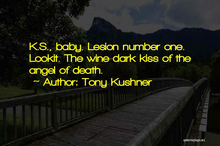 Tony Kushner Quotes: K.s., Baby. Lesion Number One. Lookit. The Wine-dark Kiss Of The Angel Of Death.