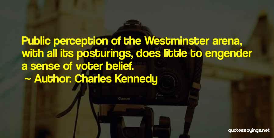 Charles Kennedy Quotes: Public Perception Of The Westminster Arena, With All Its Posturings, Does Little To Engender A Sense Of Voter Belief.