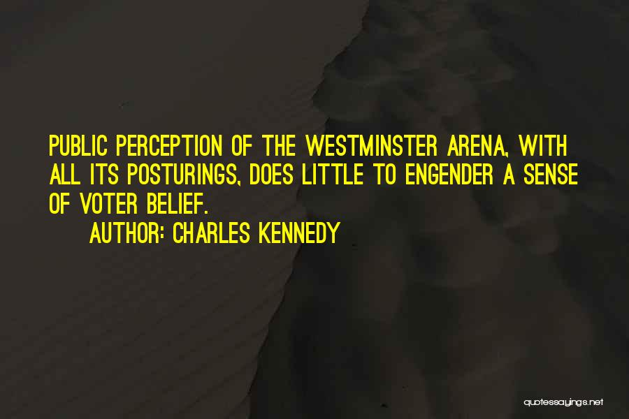 Charles Kennedy Quotes: Public Perception Of The Westminster Arena, With All Its Posturings, Does Little To Engender A Sense Of Voter Belief.