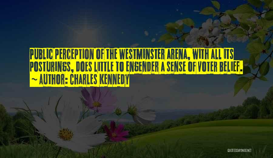 Charles Kennedy Quotes: Public Perception Of The Westminster Arena, With All Its Posturings, Does Little To Engender A Sense Of Voter Belief.