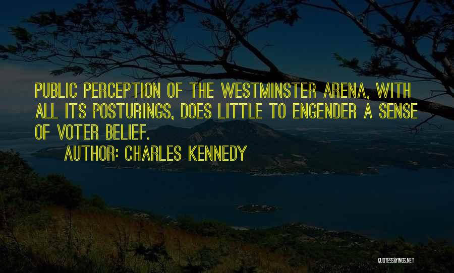 Charles Kennedy Quotes: Public Perception Of The Westminster Arena, With All Its Posturings, Does Little To Engender A Sense Of Voter Belief.
