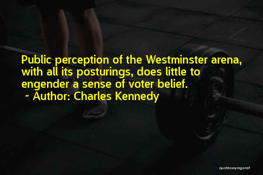 Charles Kennedy Quotes: Public Perception Of The Westminster Arena, With All Its Posturings, Does Little To Engender A Sense Of Voter Belief.