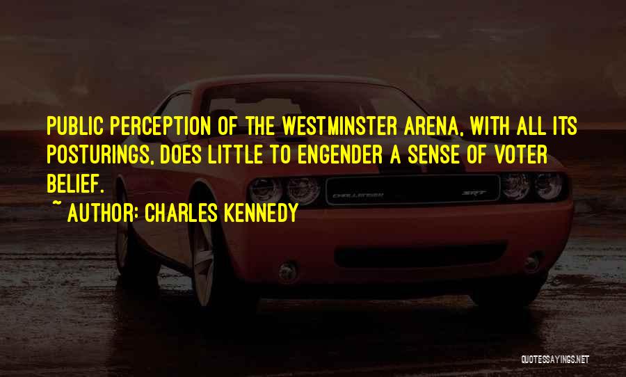 Charles Kennedy Quotes: Public Perception Of The Westminster Arena, With All Its Posturings, Does Little To Engender A Sense Of Voter Belief.