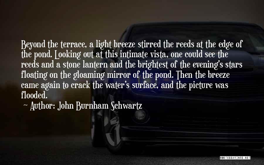 John Burnham Schwartz Quotes: Beyond The Terrace, A Light Breeze Stirred The Reeds At The Edge Of The Pond. Looking Out At This Intimate