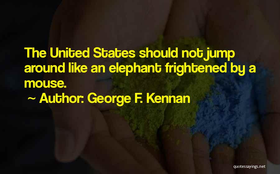 George F. Kennan Quotes: The United States Should Not Jump Around Like An Elephant Frightened By A Mouse.