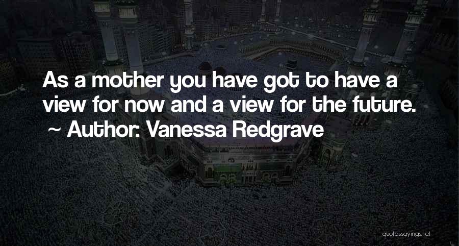 Vanessa Redgrave Quotes: As A Mother You Have Got To Have A View For Now And A View For The Future.