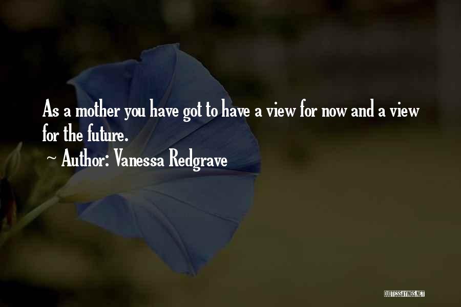 Vanessa Redgrave Quotes: As A Mother You Have Got To Have A View For Now And A View For The Future.