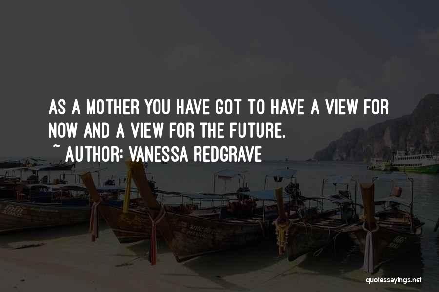 Vanessa Redgrave Quotes: As A Mother You Have Got To Have A View For Now And A View For The Future.