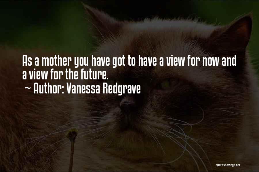 Vanessa Redgrave Quotes: As A Mother You Have Got To Have A View For Now And A View For The Future.