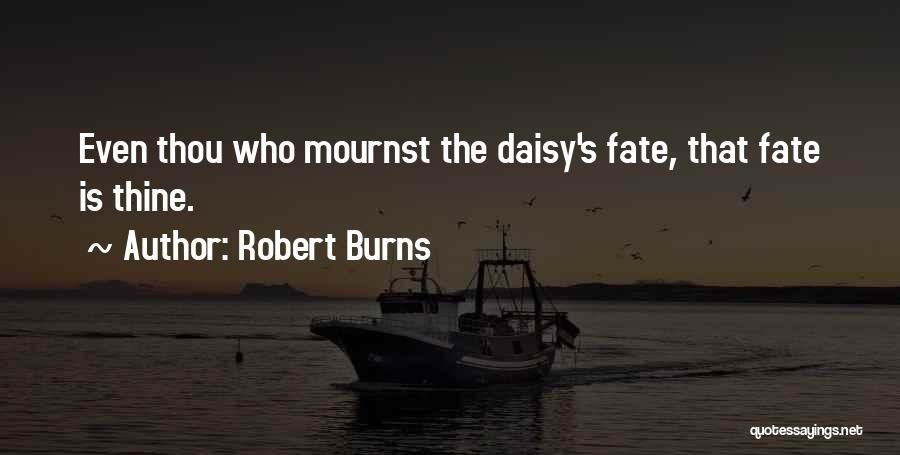 Robert Burns Quotes: Even Thou Who Mournst The Daisy's Fate, That Fate Is Thine.