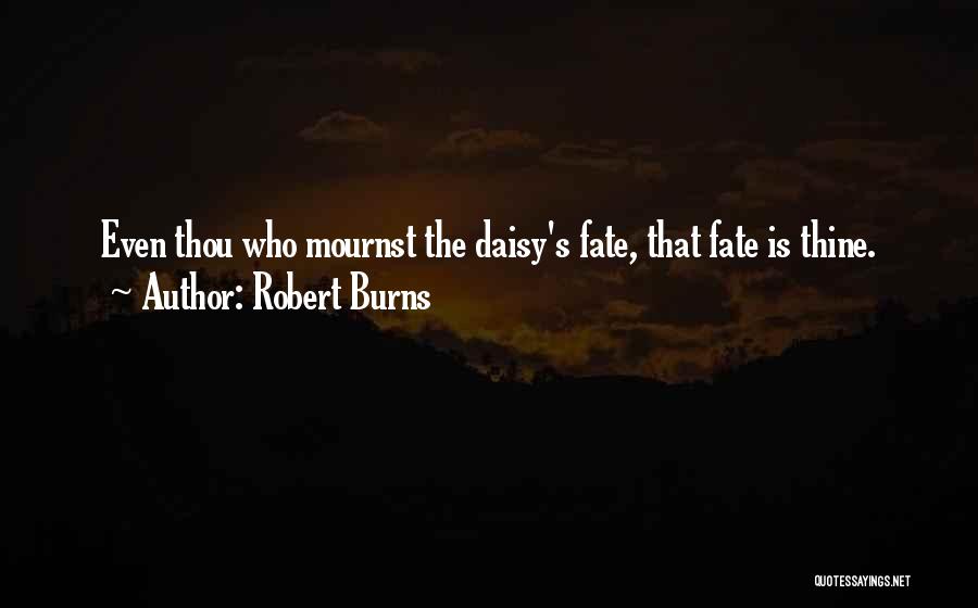 Robert Burns Quotes: Even Thou Who Mournst The Daisy's Fate, That Fate Is Thine.