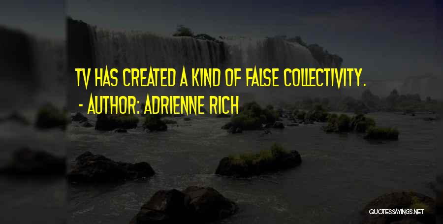 Adrienne Rich Quotes: Tv Has Created A Kind Of False Collectivity.