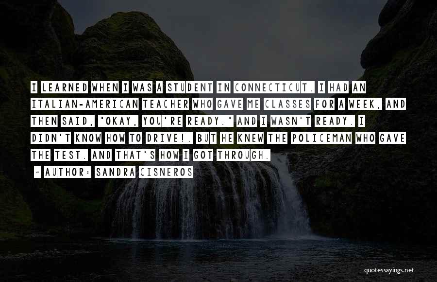 Sandra Cisneros Quotes: I Learned When I Was A Student In Connecticut. I Had An Italian-american Teacher Who Gave Me Classes For A