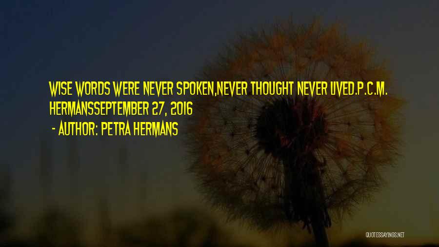 2016 Quotes By Petra Hermans