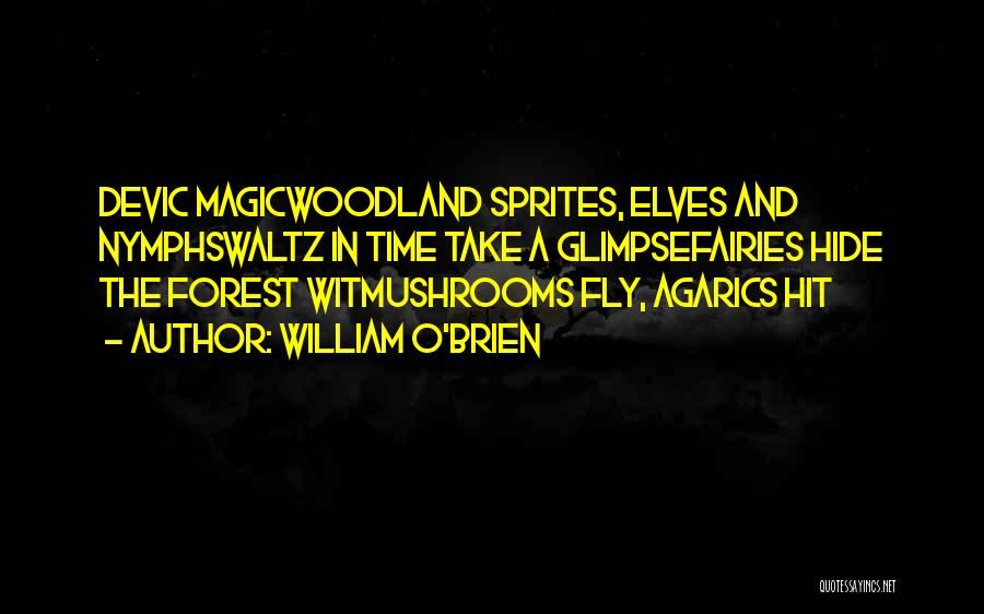 William O'Brien Quotes: Devic Magicwoodland Sprites, Elves And Nymphswaltz In Time Take A Glimpsefairies Hide The Forest Witmushrooms Fly, Agarics Hit