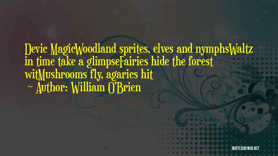 William O'Brien Quotes: Devic Magicwoodland Sprites, Elves And Nymphswaltz In Time Take A Glimpsefairies Hide The Forest Witmushrooms Fly, Agarics Hit