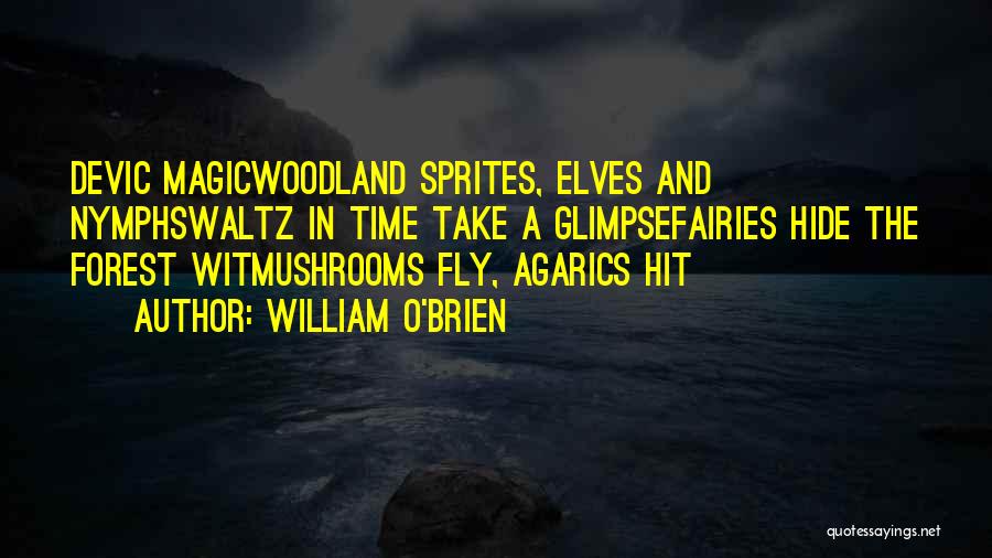 William O'Brien Quotes: Devic Magicwoodland Sprites, Elves And Nymphswaltz In Time Take A Glimpsefairies Hide The Forest Witmushrooms Fly, Agarics Hit