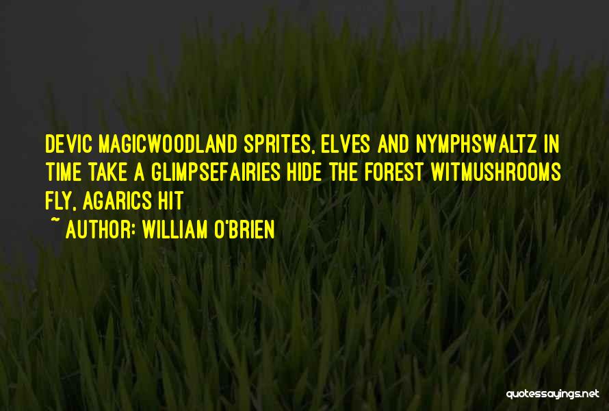 William O'Brien Quotes: Devic Magicwoodland Sprites, Elves And Nymphswaltz In Time Take A Glimpsefairies Hide The Forest Witmushrooms Fly, Agarics Hit