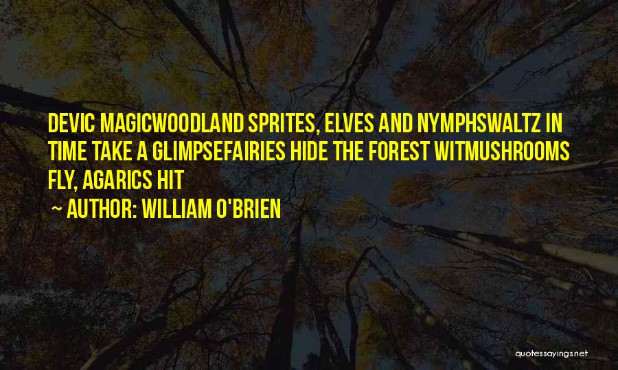 William O'Brien Quotes: Devic Magicwoodland Sprites, Elves And Nymphswaltz In Time Take A Glimpsefairies Hide The Forest Witmushrooms Fly, Agarics Hit
