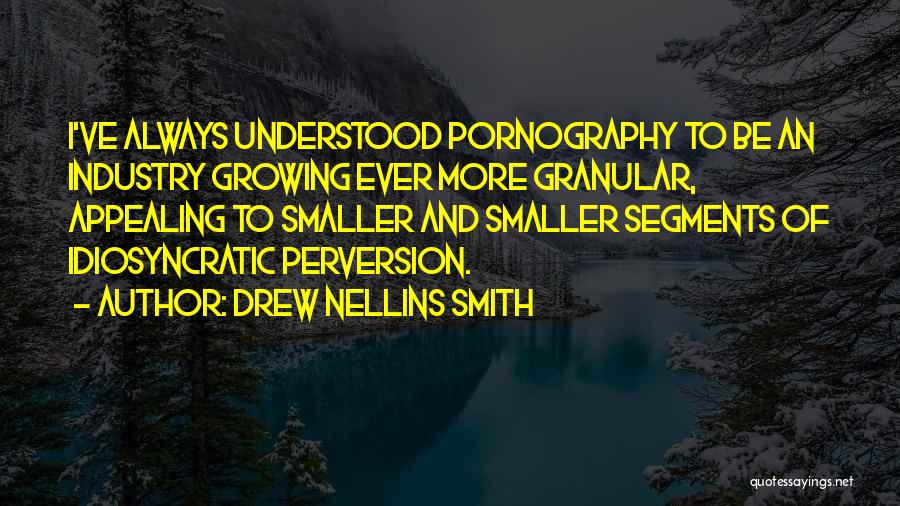 Drew Nellins Smith Quotes: I've Always Understood Pornography To Be An Industry Growing Ever More Granular, Appealing To Smaller And Smaller Segments Of Idiosyncratic