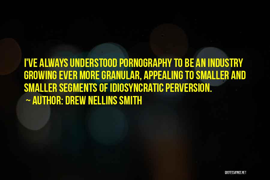 Drew Nellins Smith Quotes: I've Always Understood Pornography To Be An Industry Growing Ever More Granular, Appealing To Smaller And Smaller Segments Of Idiosyncratic
