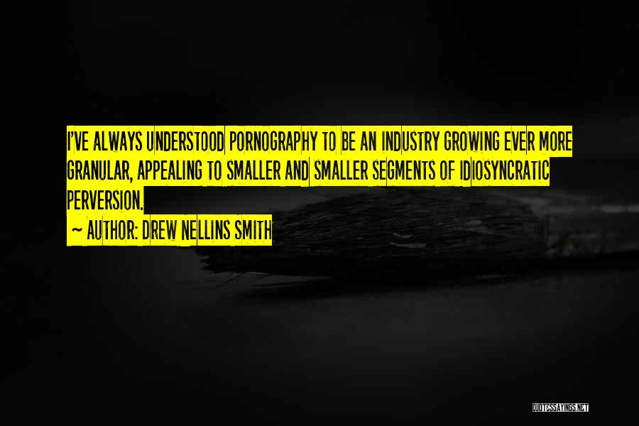 Drew Nellins Smith Quotes: I've Always Understood Pornography To Be An Industry Growing Ever More Granular, Appealing To Smaller And Smaller Segments Of Idiosyncratic