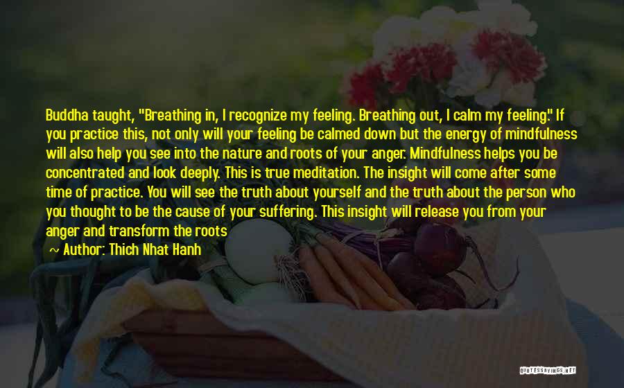 Thich Nhat Hanh Quotes: Buddha Taught, Breathing In, I Recognize My Feeling. Breathing Out, I Calm My Feeling. If You Practice This, Not Only