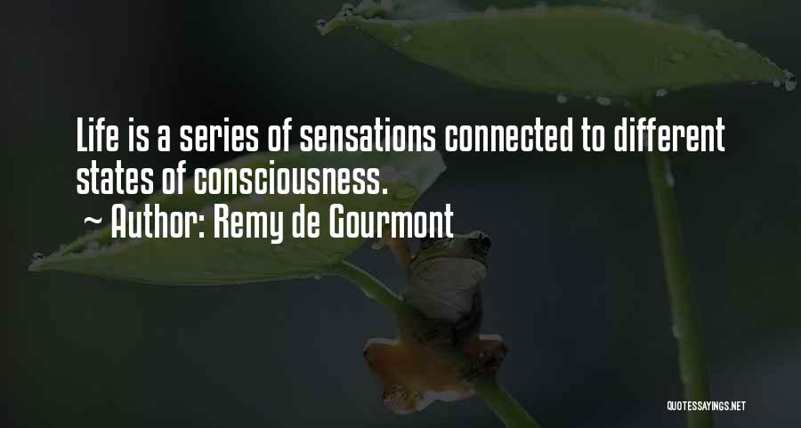 Remy De Gourmont Quotes: Life Is A Series Of Sensations Connected To Different States Of Consciousness.