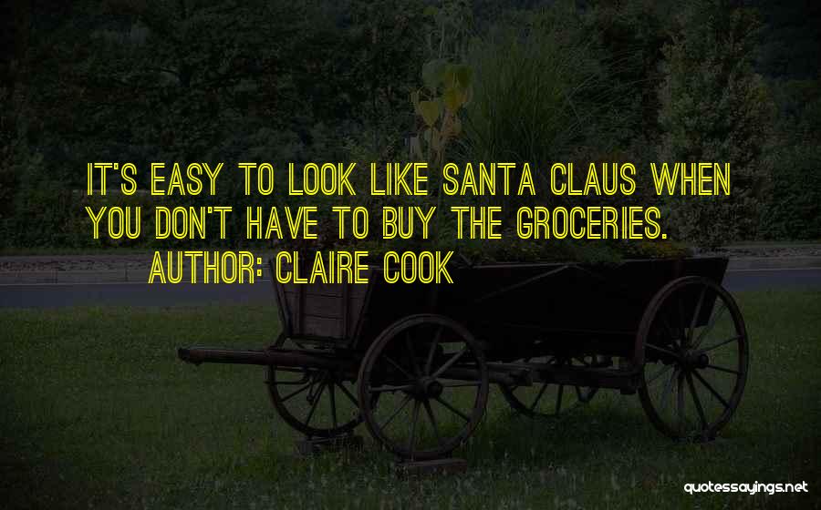 Claire Cook Quotes: It's Easy To Look Like Santa Claus When You Don't Have To Buy The Groceries.